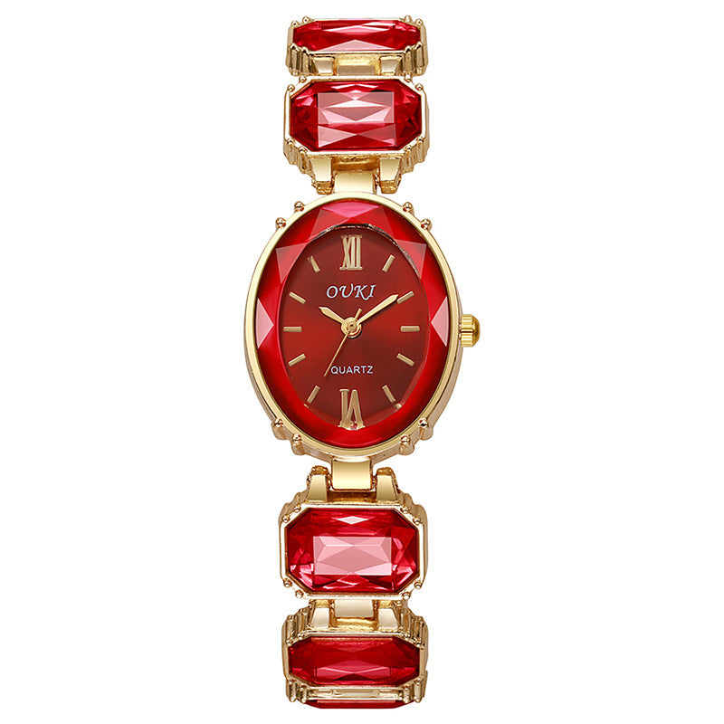 ETERNALS Stone-Detail Quartz Watch for Women — green — product image 11