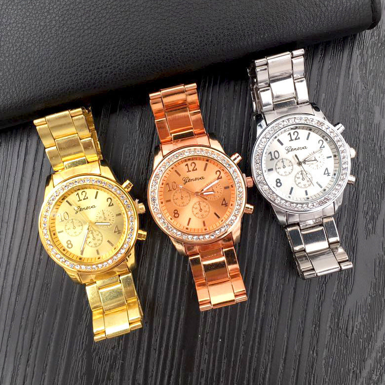 ETERNALS Stone-Detail Quartz Watch for Women — Gold — product image 04