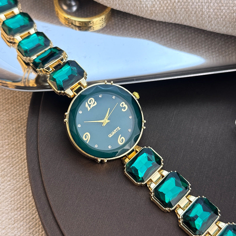 ETERNALS Stone-Detail Quartz Watch for Women — Red — product image 01