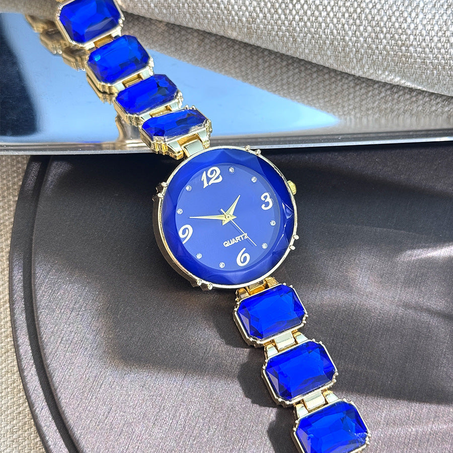 ETERNALS Stone-Detail Quartz Watch for Women — Red — product image 04