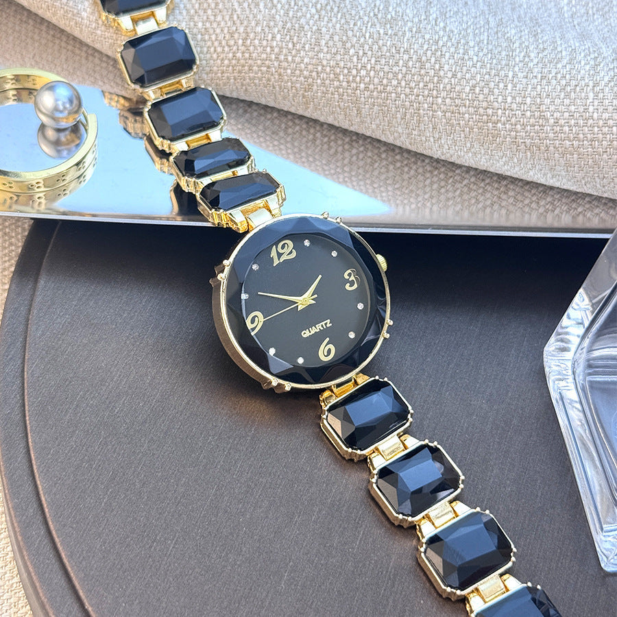 ETERNALS Stone-Detail Quartz Watch for Women — Red — product image 07
