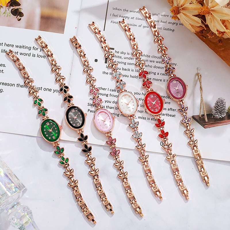 ETERNALS Stone-Detail Quartz Watch for Women — Red — product image 02