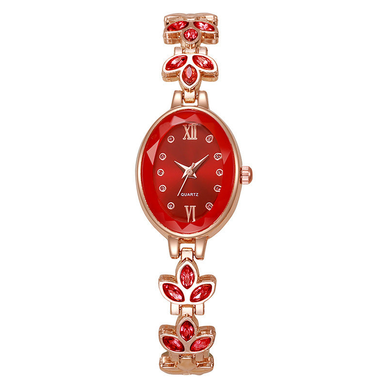 ETERNALS Stone-Detail Quartz Watch for Women — Red — product image 05