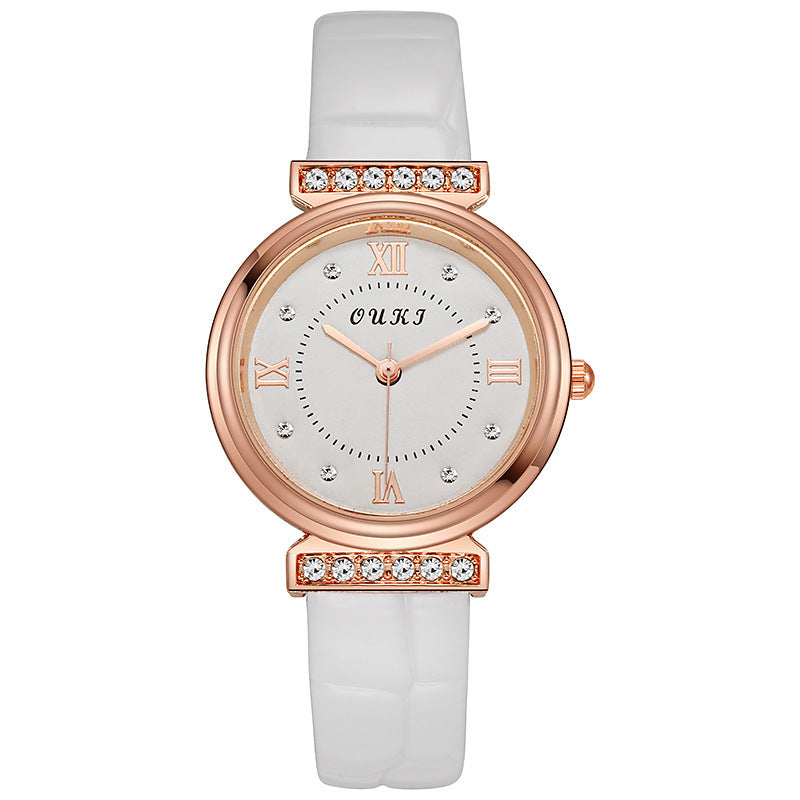 ETERNALS Stone-Detail Quartz Watch for Women — White — product image 07