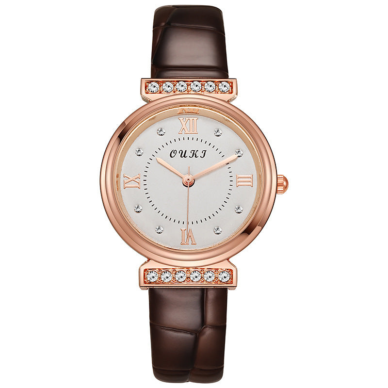 ETERNALS Stone-Detail Quartz Watch for Women — White — product image 11