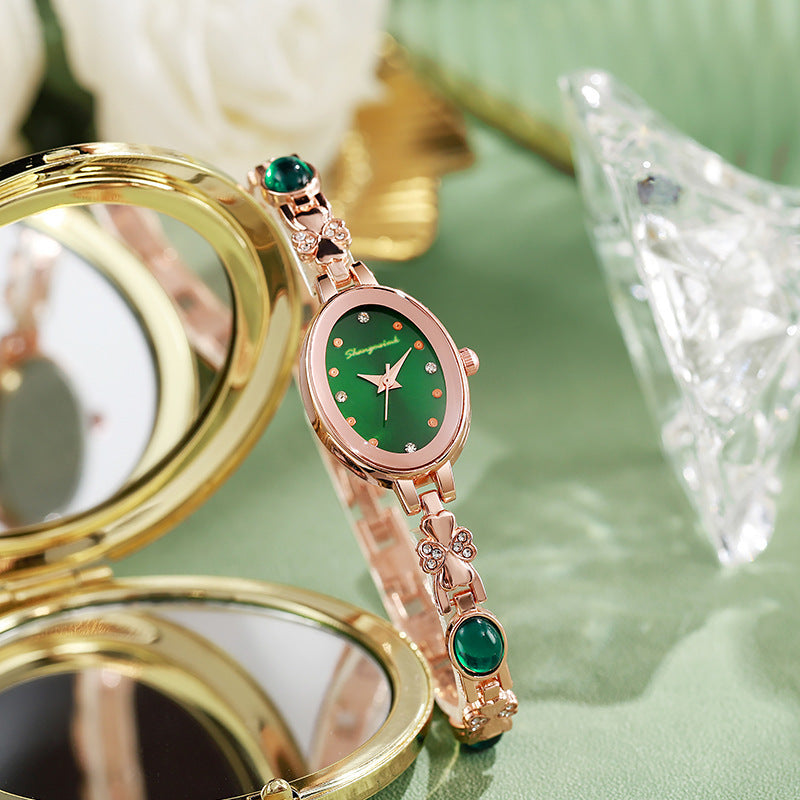 ETERNALS Stone-Detail Quartz Watch for Women — Green — product image 03