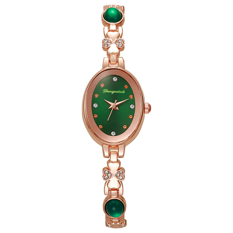 ETERNALS Stone-Detail Quartz Watch for Women — Green — product image 12