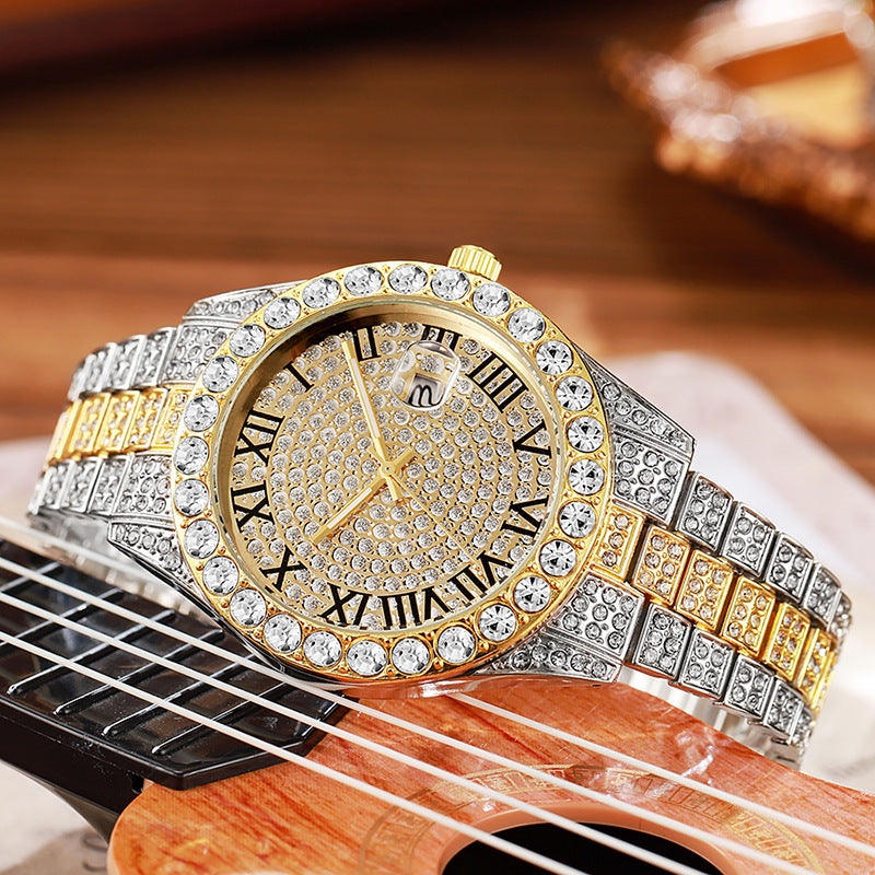 ETERNALS Stone-Detail Quartz Watch for Women — Gold — product image 01