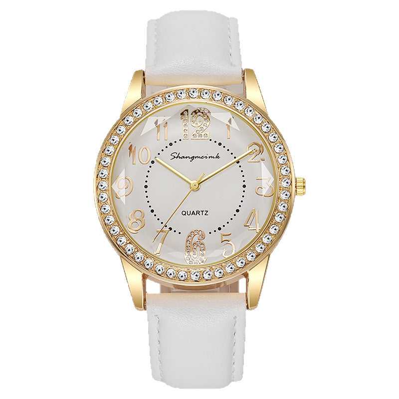 ETERNALS Stone-Detail Quartz Watch for Women — White — product image 05