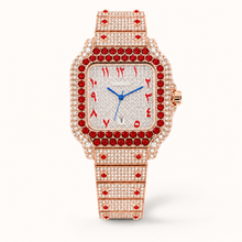 Men’s blue-accent ornate-numeral cushion quartz watch — premium product view 2