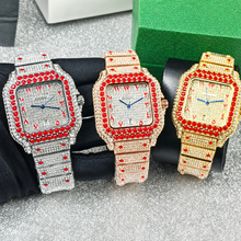 Men’s blue-accent ornate-numeral cushion quartz watch — premium product view 8