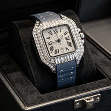 Women’s green studded-strap Roman square quartz watch — premium product view 3