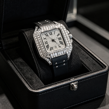 Women’s green studded-strap Roman square quartz watch — premium product view 4