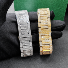 Men’s gold screw-bezel rectangular quartz watch — premium product view 11