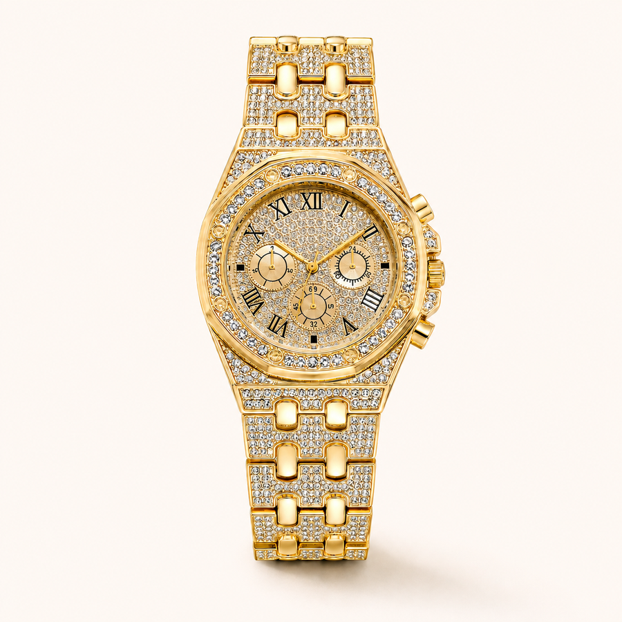 Women’s open-link Roman-numeral quartz watch — premium product view 1