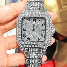 Men’s gold rounded-square Roman-numeral quartz watch — premium product view 10