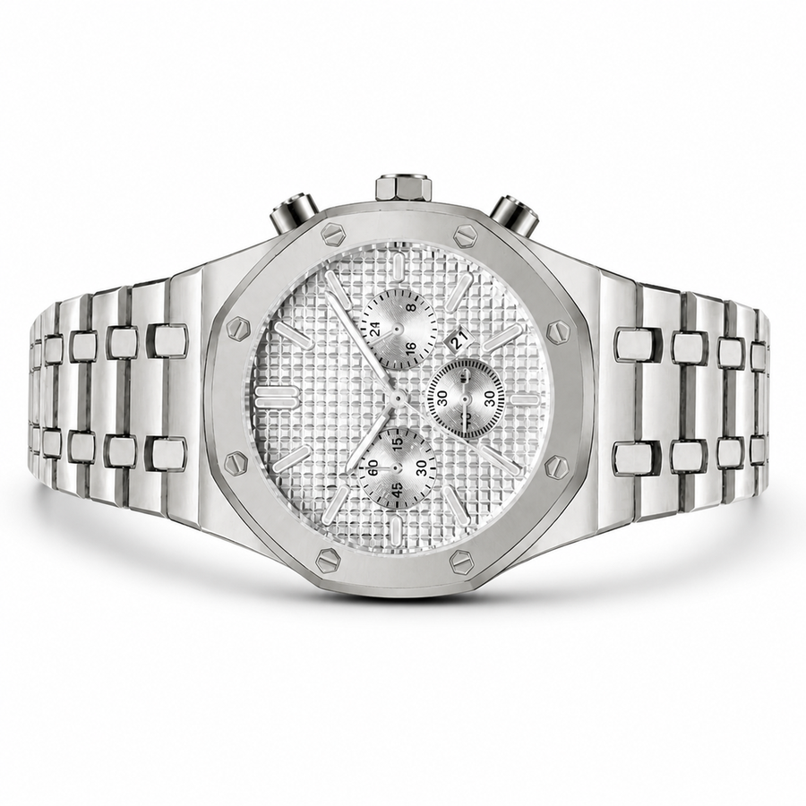Men’s octagonal-bezel calendar quartz watch — regenerated premium view 5
