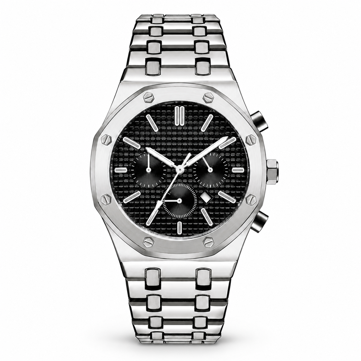 Men’s octagonal-bezel calendar quartz watch — regenerated premium view 11