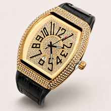 Men’s oversized-numeral tonneau quartz watch — regenerated premium view 2