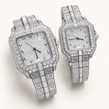 Couples’ embellished square-case quartz watch — regenerated premium view 4