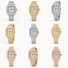 Couples’ embellished square-case quartz watch — regenerated premium view 8