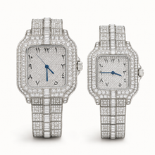 Couples’ embellished square-case quartz watch — regenerated premium view 10