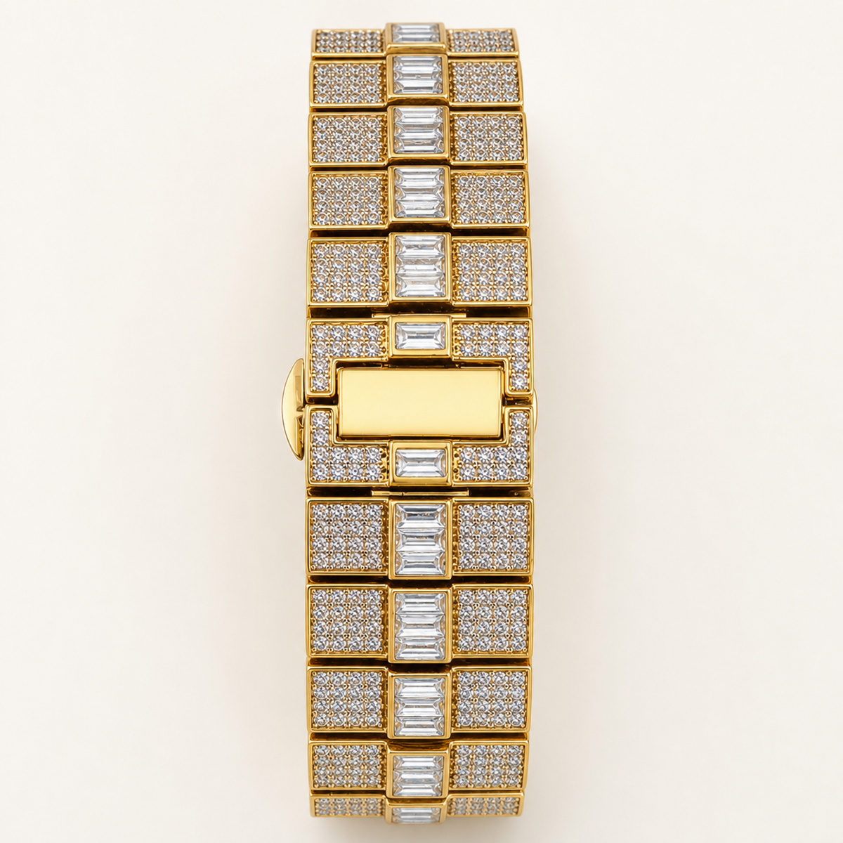 Couples’ embellished square-case quartz watch — regenerated premium view 11