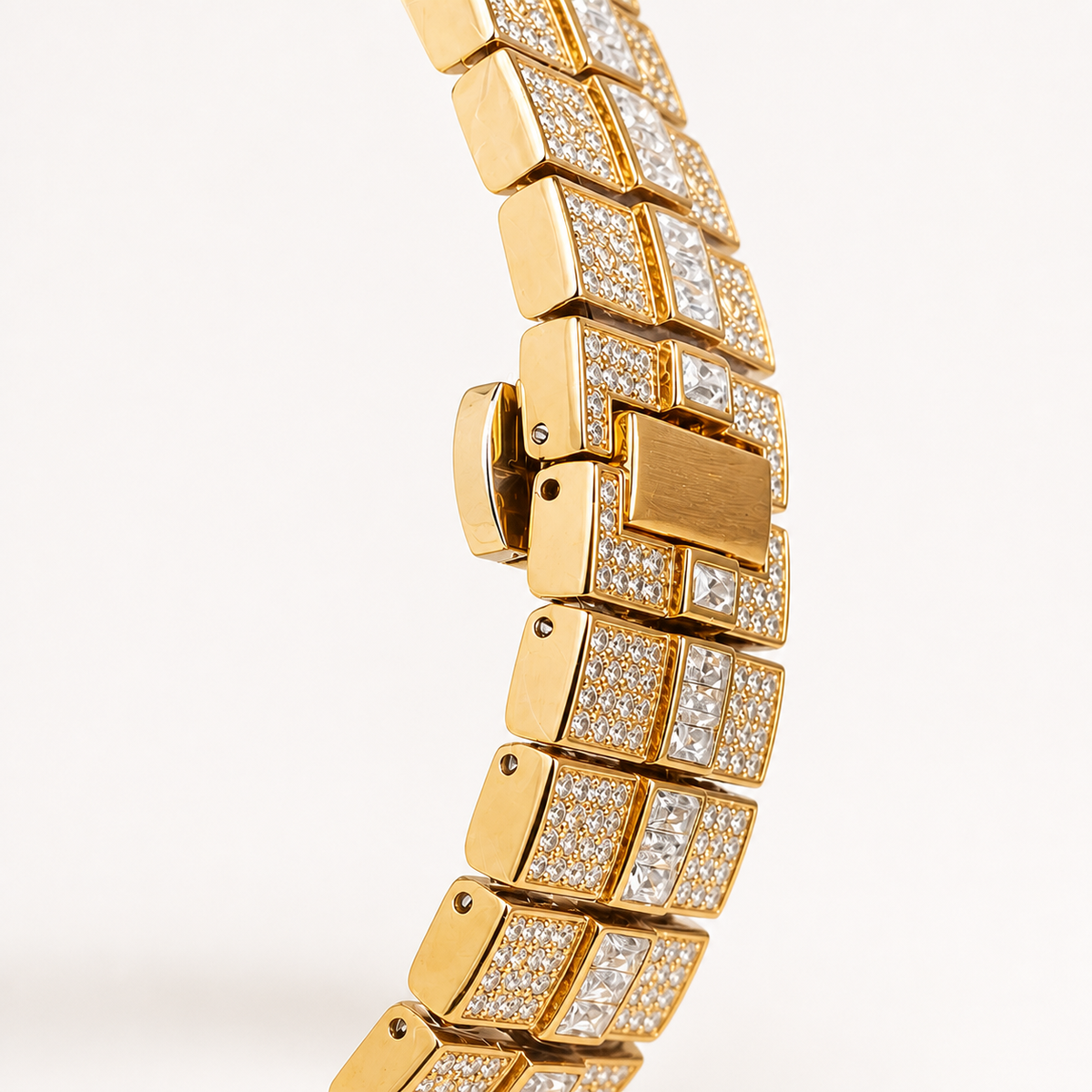 Couples’ embellished square-case quartz watch — regenerated premium view 12