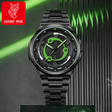 Men’s Red Ring-Spoke Wheel-Dial Quartz Watch — product photo 06