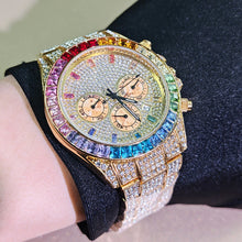 Men’s Rainbow-Bezel Three-Subdial Quartz Watch — product photo 05