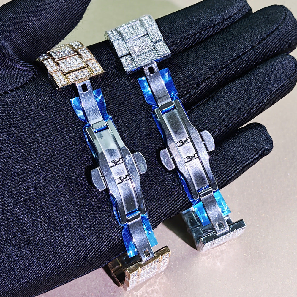 Men’s Rainbow-Bezel Three-Subdial Quartz Watch — product photo 07