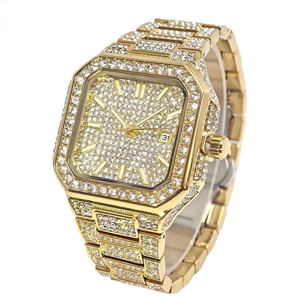 Men’s Stepped-Link Square Quartz Watch — product photo 09
