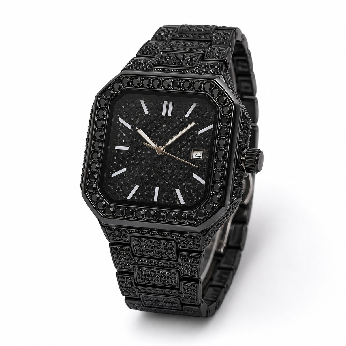 Men’s Stepped-Link Square Quartz Watch — product photo 10