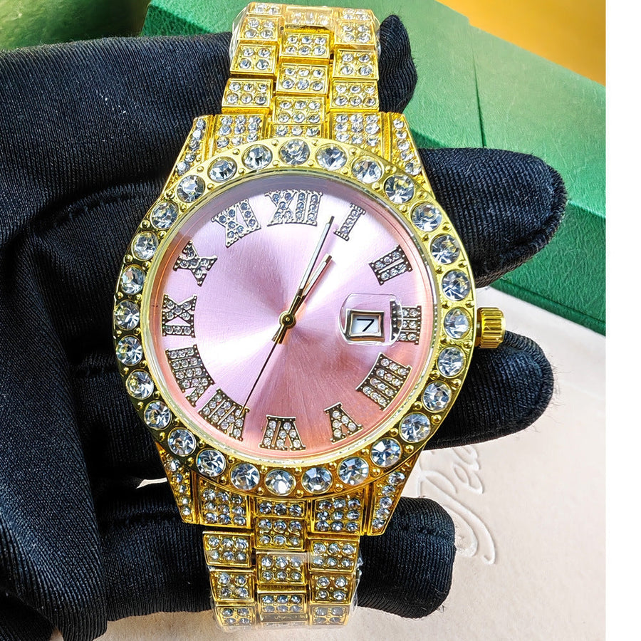 Men’s Pink Roman Numeral Quartz Watch — product photo 05