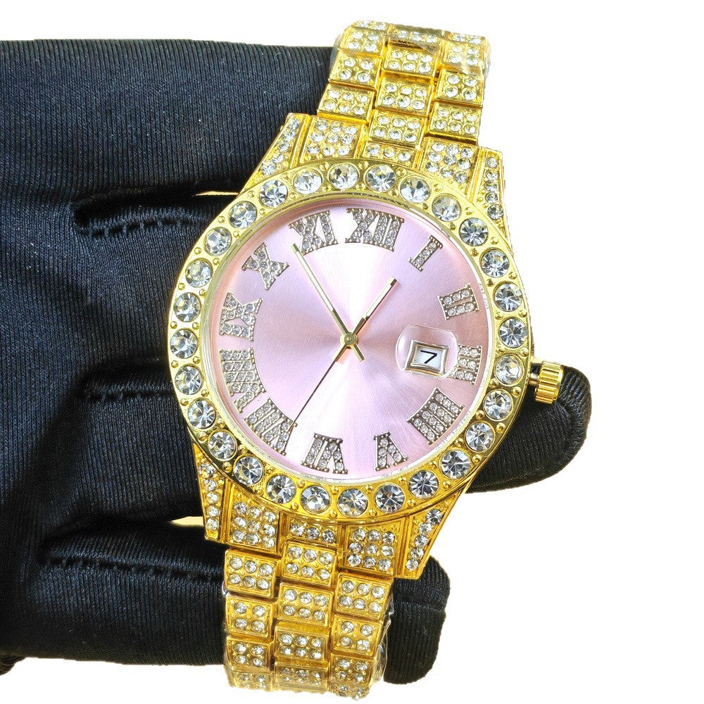 Men’s Pink Roman Numeral Quartz Watch — product photo 09