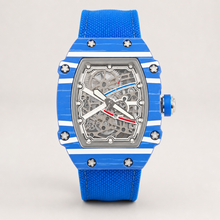 Men’s Gear-Motif Barrel Quartz Watch — A, product photo 01
