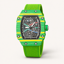 Men’s Gear-Motif Barrel Quartz Watch — C, product photo 02