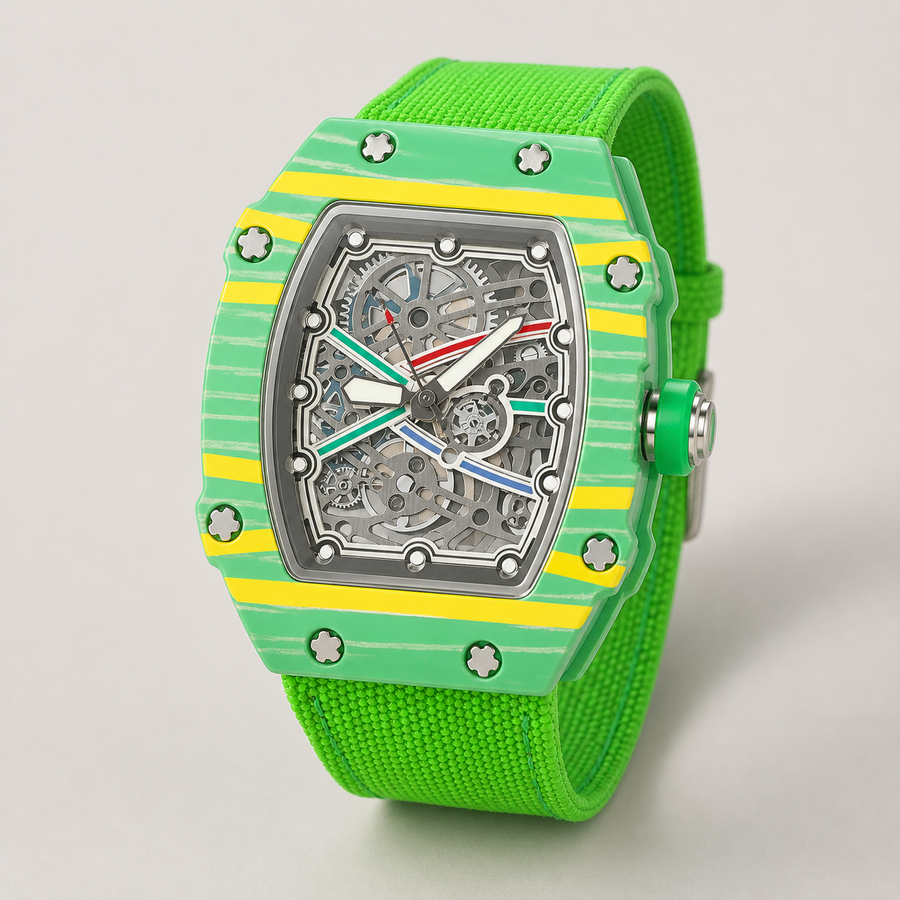Men’s Gear-Motif Barrel Quartz Watch — product photo 03