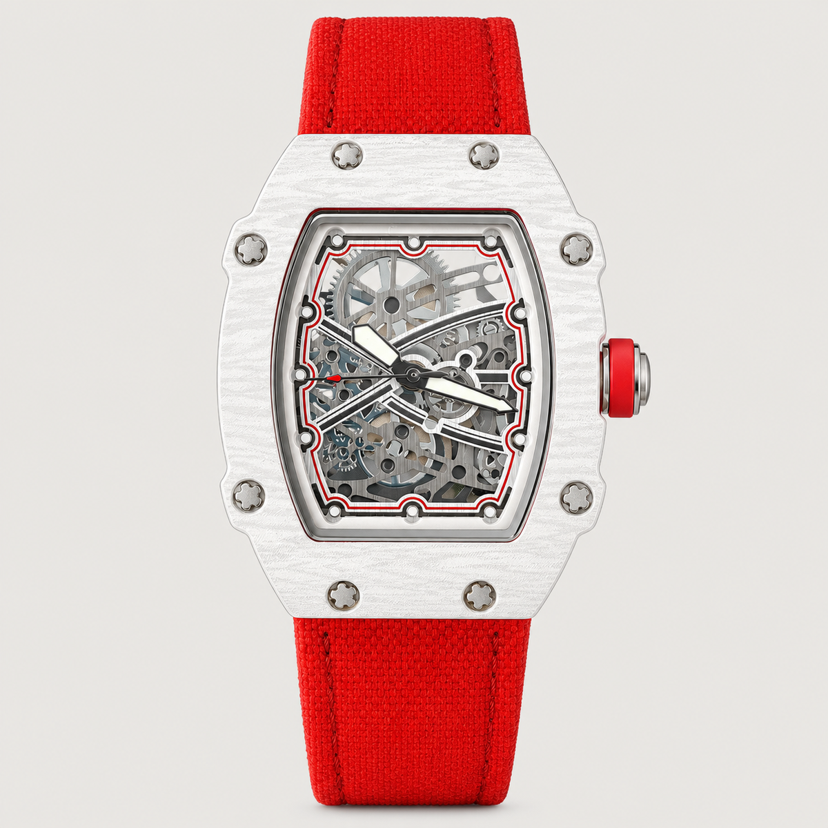 Men’s Gear-Motif Barrel Quartz Watch — product photo 10