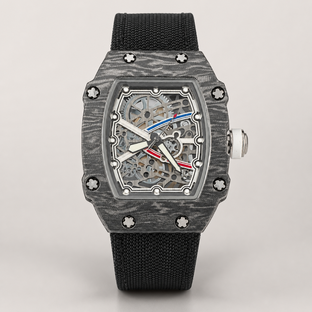Men’s Gear-Motif Barrel Quartz Watch — product photo 11