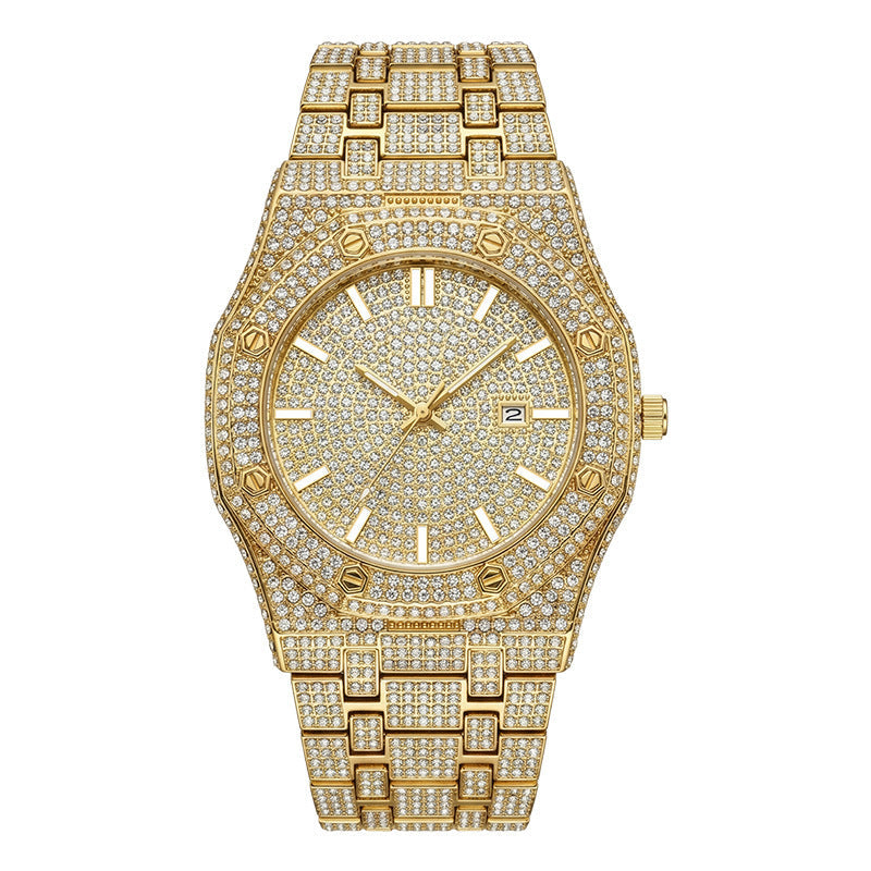 Men’s Brick-Link Baton-Dial Quartz Watch — product photo 01