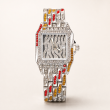 Women’s Zebra-Motif Rectangular Quartz Watch — Silver, product photo 11