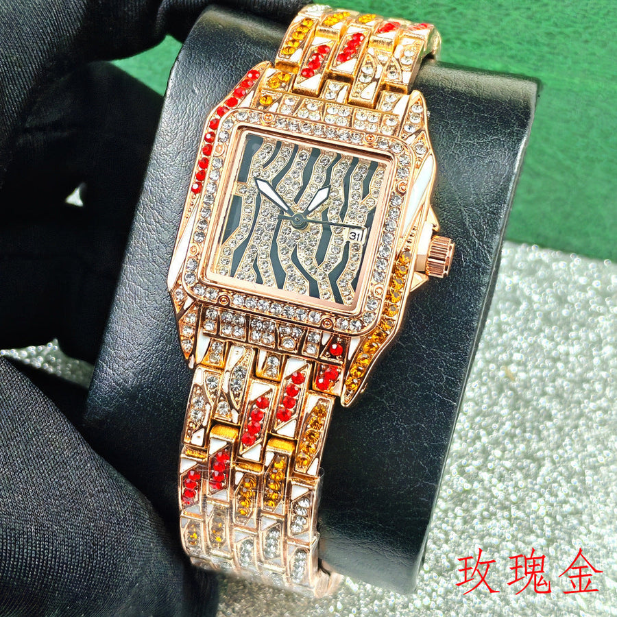 Women’s Zebra-Motif Rectangular Quartz Watch — product photo 02