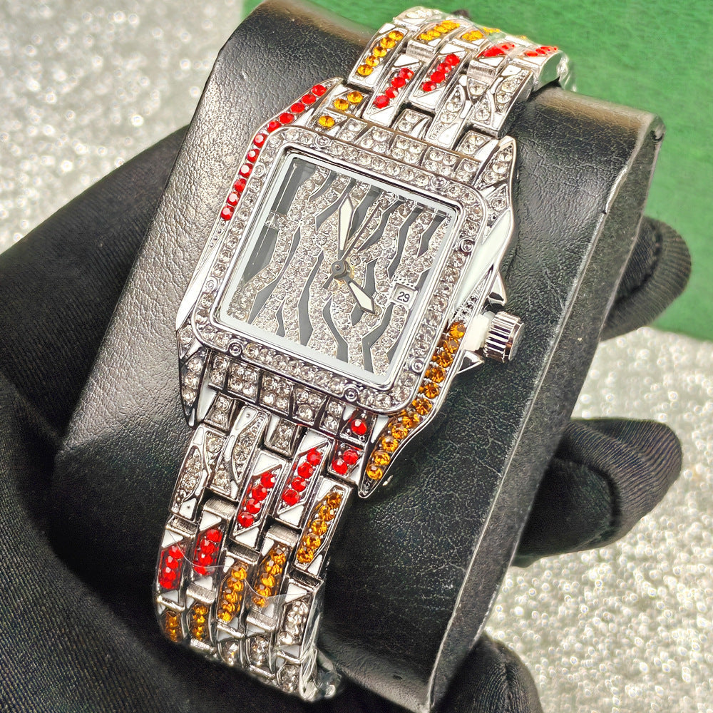 Women’s Zebra-Motif Rectangular Quartz Watch — product photo 06