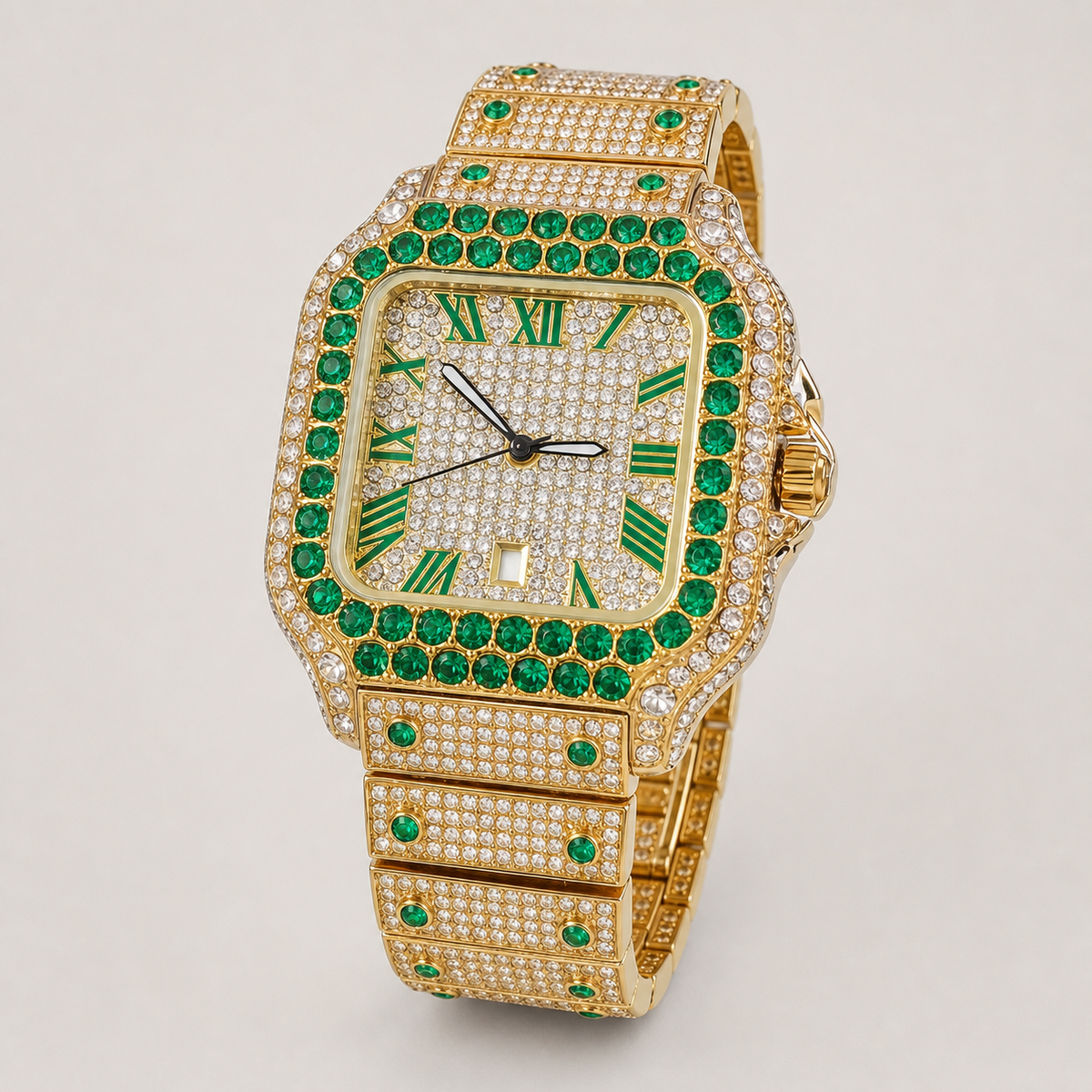 Men’s Roman Cushion Quartz Watch with Colour Halo — product photo 12