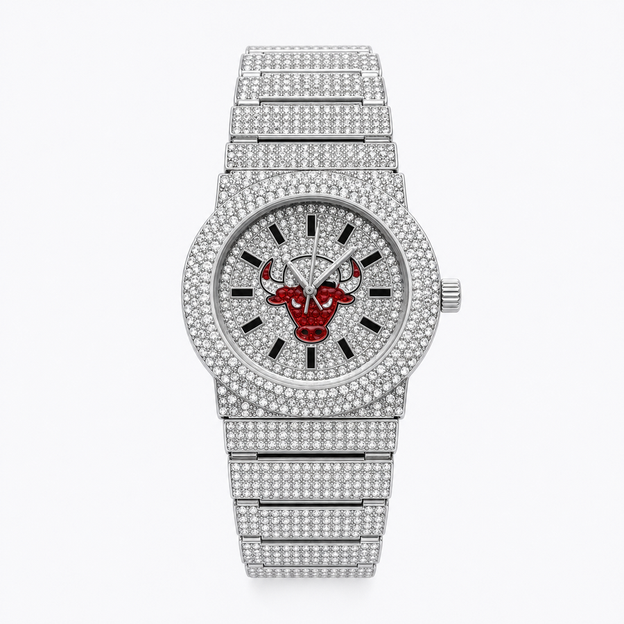 Round Central-Motif Watch — Silver, product photo 01