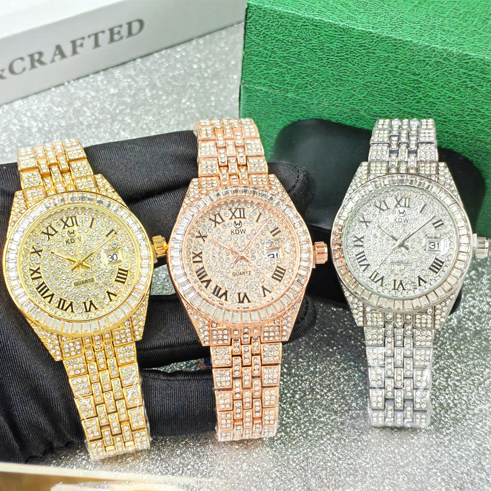 Roman Accent-Bezel Calendar Quartz Watch for Everyone — product photo 06