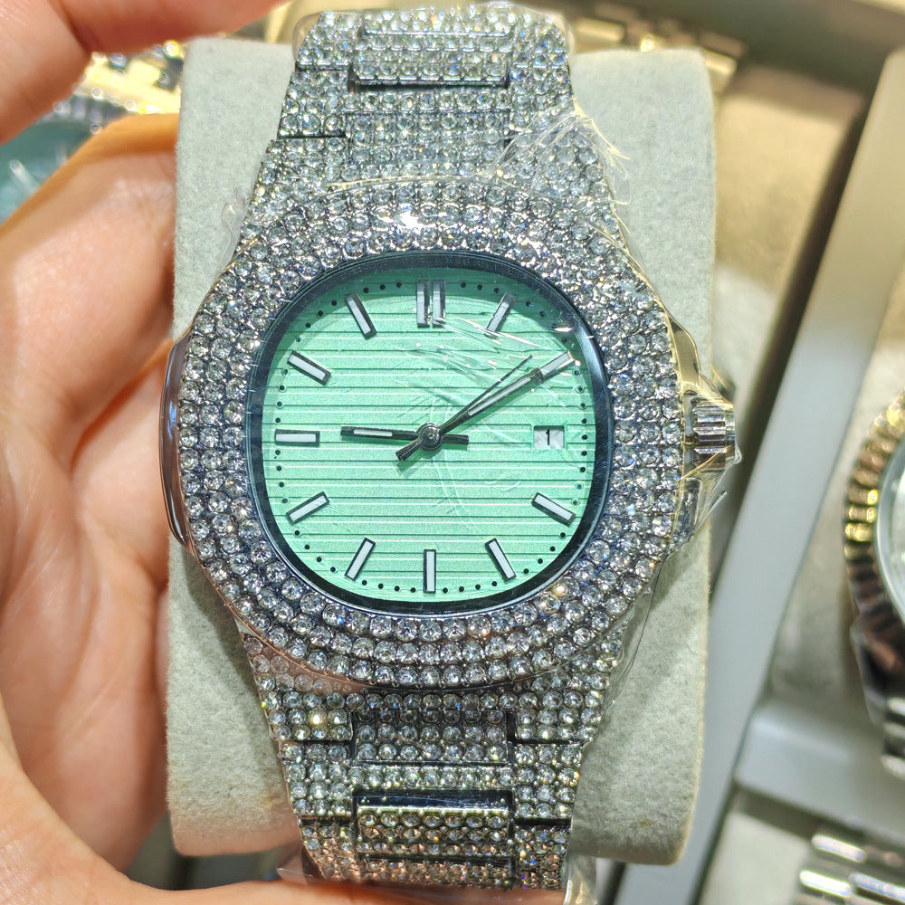 Men's Striped Colour-Dial High-Shine Quartz Watch — product photo 12