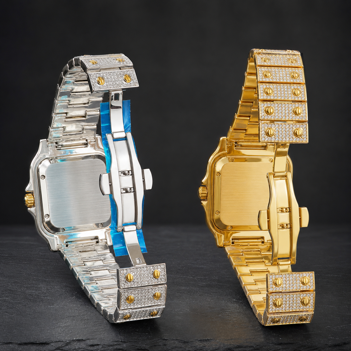 Premium regenerated product view 004 — layered Roman square watch
