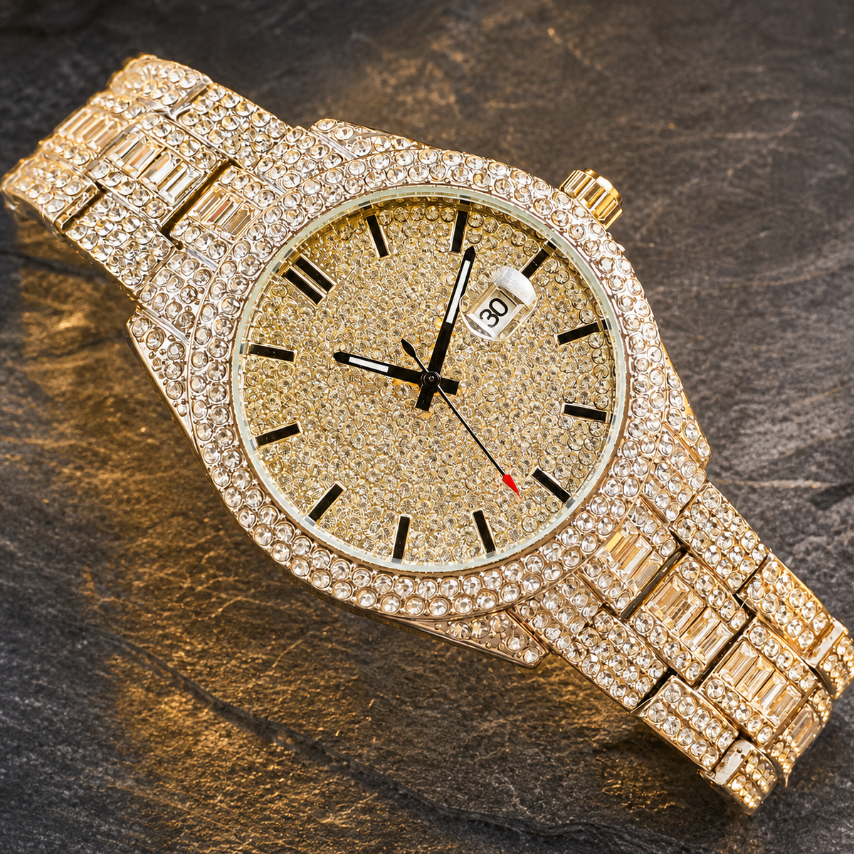 Premium regenerated product view 001 — round baton-dial watch